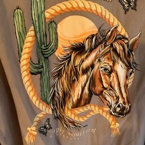 Simply Southern wild hearts can't be broken horse longsleeve t shirt size xl